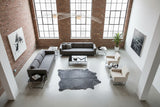 Black crocodile skin cowhide in modern loft