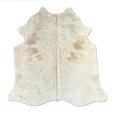metallic blue cowhide rug