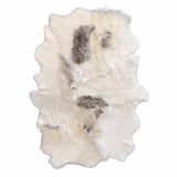 Natural multi-pelt Icelandic sheepskin rug – Melange 01, 60 x 81 inches