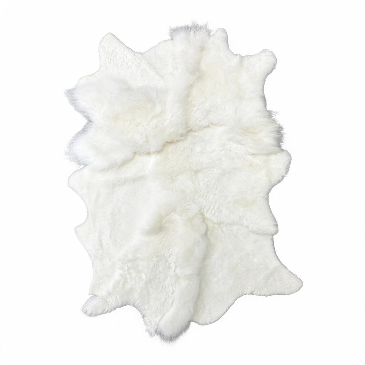 Natural white multi-pelt Icelandic sheepskin rug