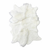 Natural white multi-pelt Icelandic sheepskin rug