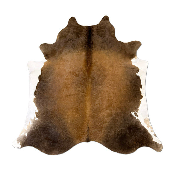 brown cowhide rug