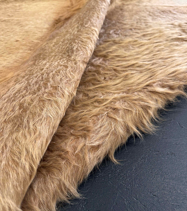 brown cowhide rug