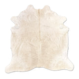 light champagne cowhide rug