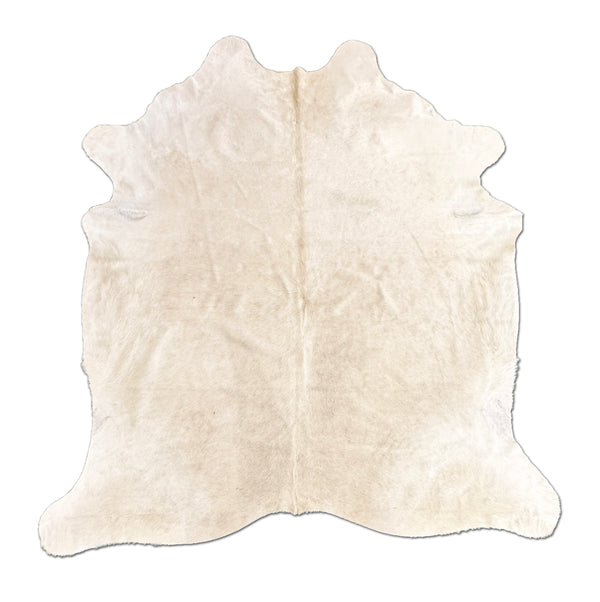 light champagne cowhide rug