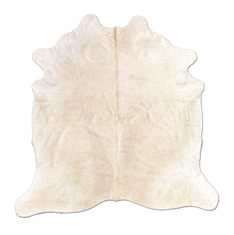 light champagne cowhide rug