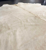 light champagne cowhide rug