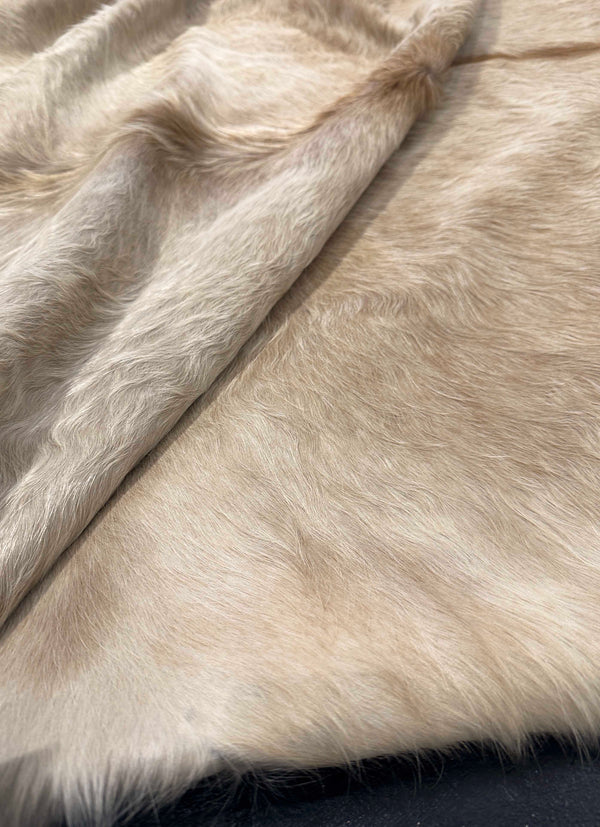 Shaggy Light Brown Cowhide Rug