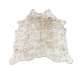 metallic gold cowhide rug