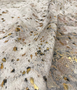 metallic gold cowhide rug