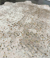 metallic gold cowhide rug