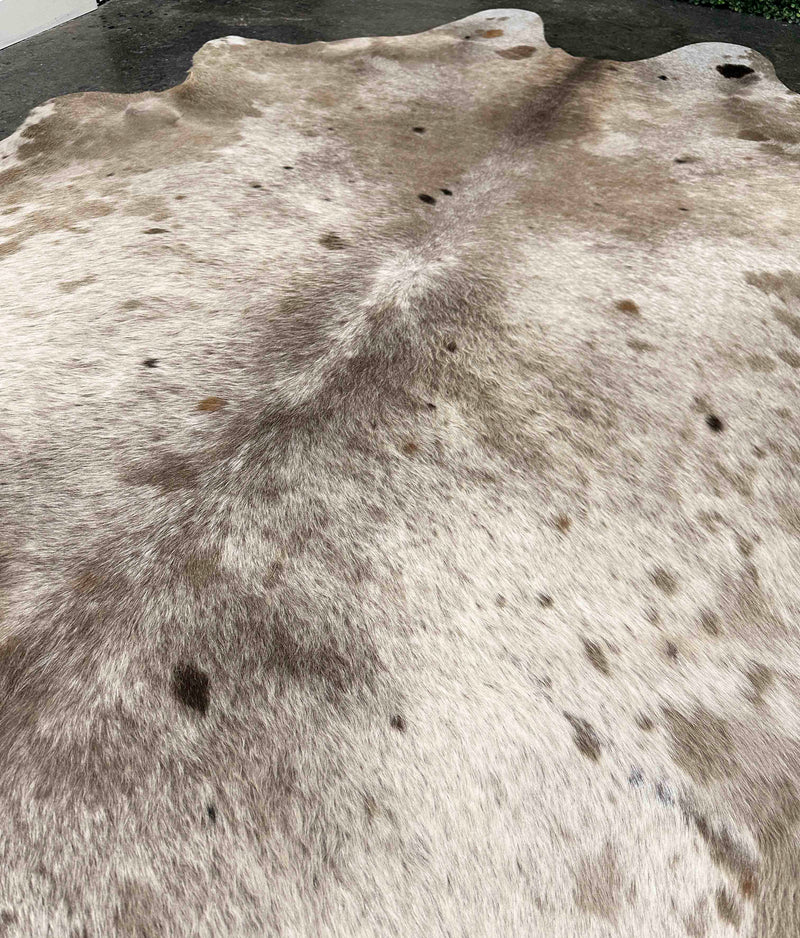gray white cowhide rug