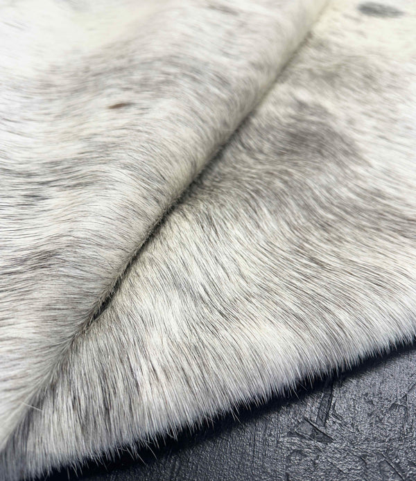 Close-up of a cowhide fur surface