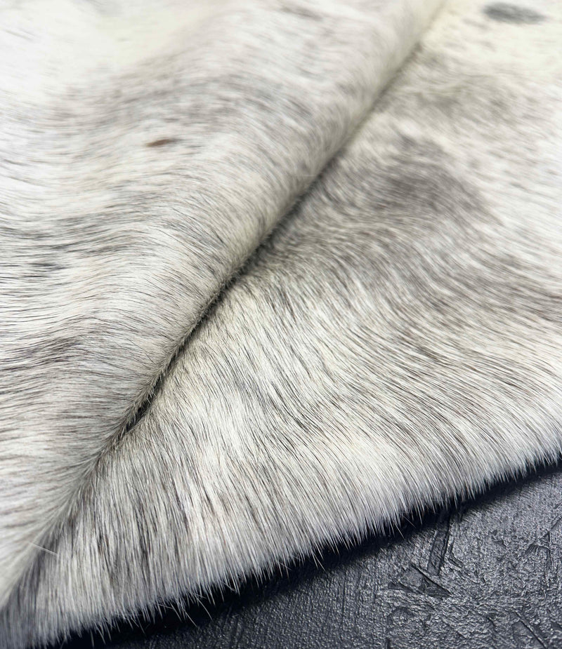 Close-up of a cowhide fur surface