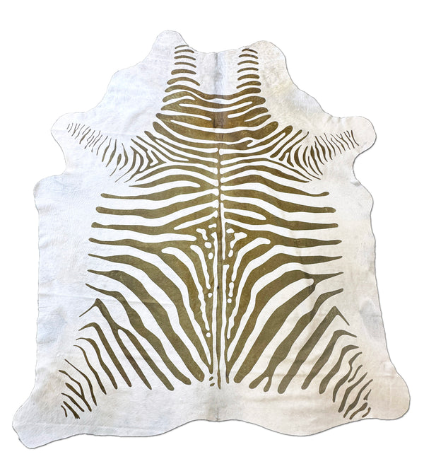 green zebra cowhide rug