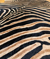 zebra cowhide rug