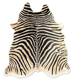 zebra print cowhide rug
