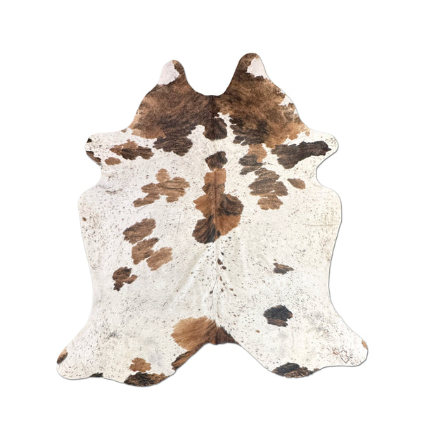 tri-color cowhide rug