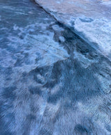 blue cowhide rug
