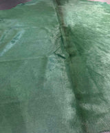Green cowhide rug 