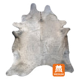 dyed gray cowhide rug