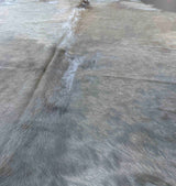 dyed gray cowhide rug
