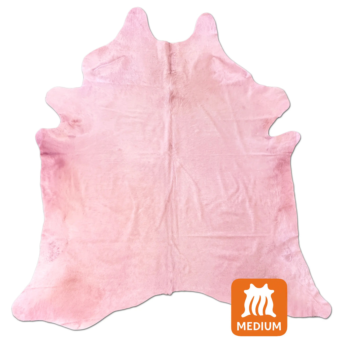 pink cowhide rug