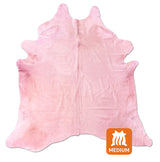 pink cowhide rug