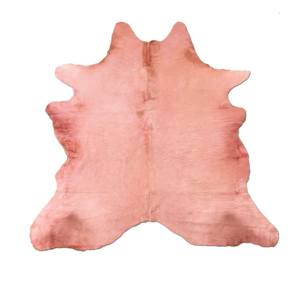 pink cowhide rug