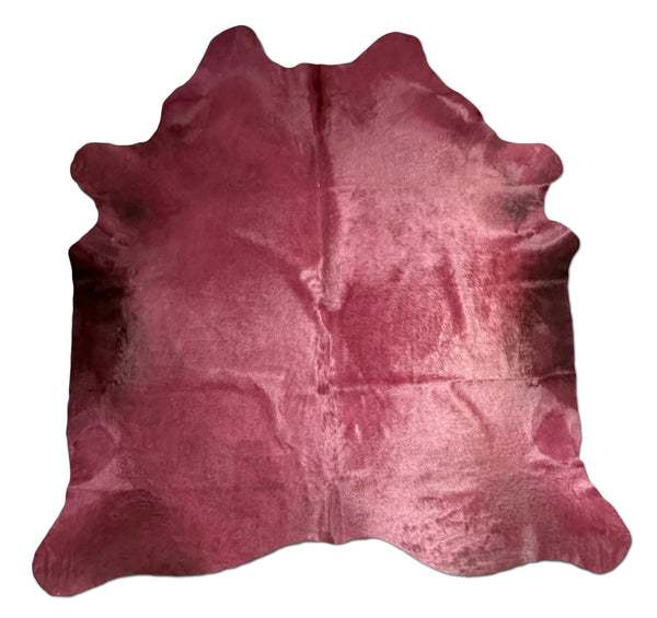 dyed purple cowhide rug