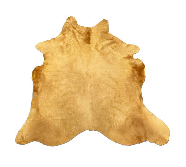 yellow cowhide rug