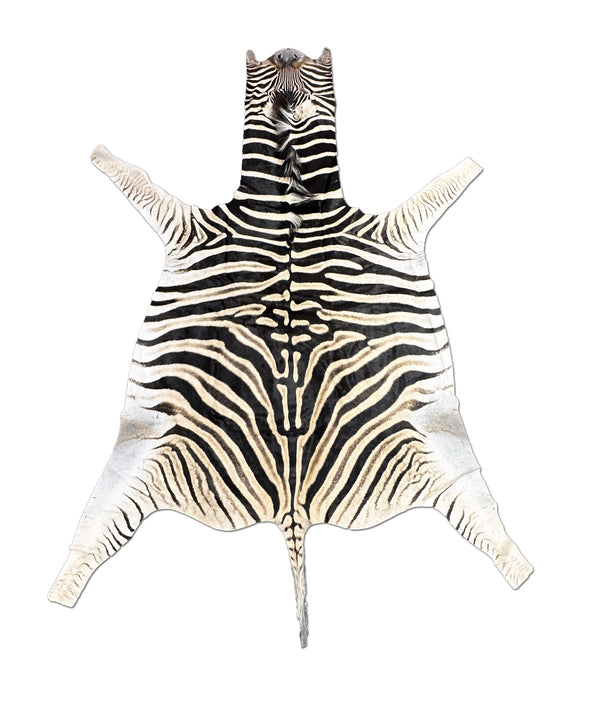 zebra hide rug