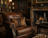 axis hide pillow in hunting lodge