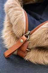 Cowhide Weekender Bag - Camel Brown