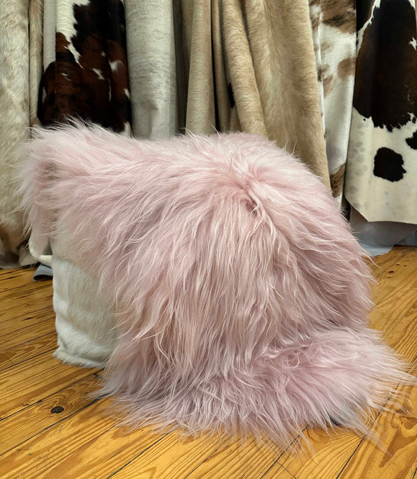 pink sheepskin rug