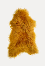 yellow sheepskin rug