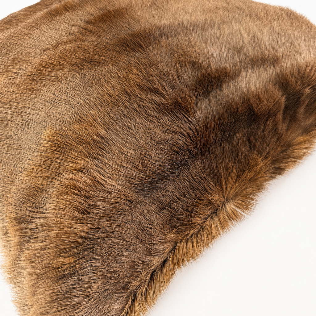 Close-up of genuine impala fur showing natural golden brown markings and changing hair direction