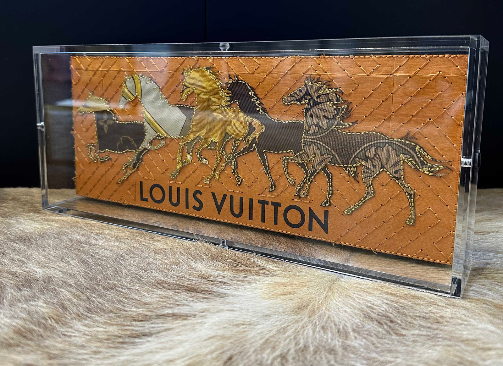 Stephen Wilson Art - Horse Parade On Louis Vuitton - Up-Cycled