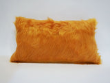 yellow cowhide pillow