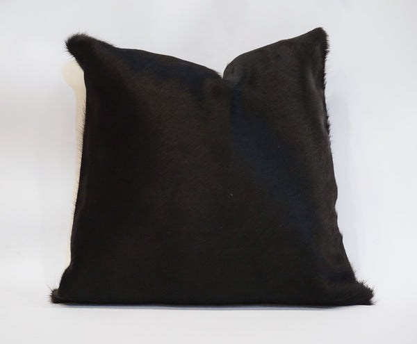black cowhide pillow