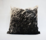 black white cowhide pillow