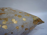 metallic gold cowhide pillow