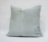 blue cowhide pillow
