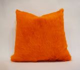 orange cowhide pillow