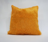 yellow cowhide pillow