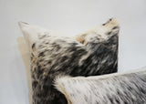 black white cowhide pillow