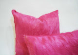 pink cowhide pillow