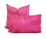 pink cowhide pillow