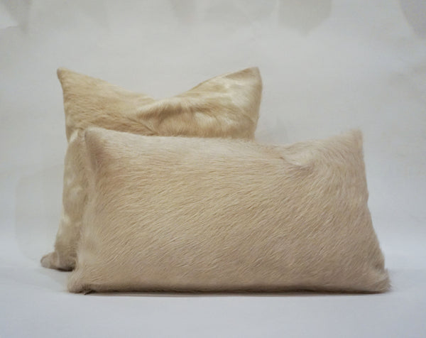 champagne brown cowhide pillow