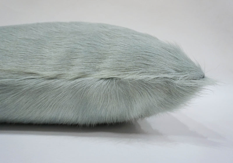 blue cowhide pillow